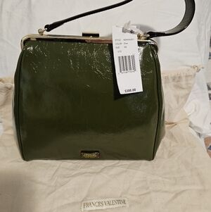 Francis Valentine Crinkled Leather Frame Handbag